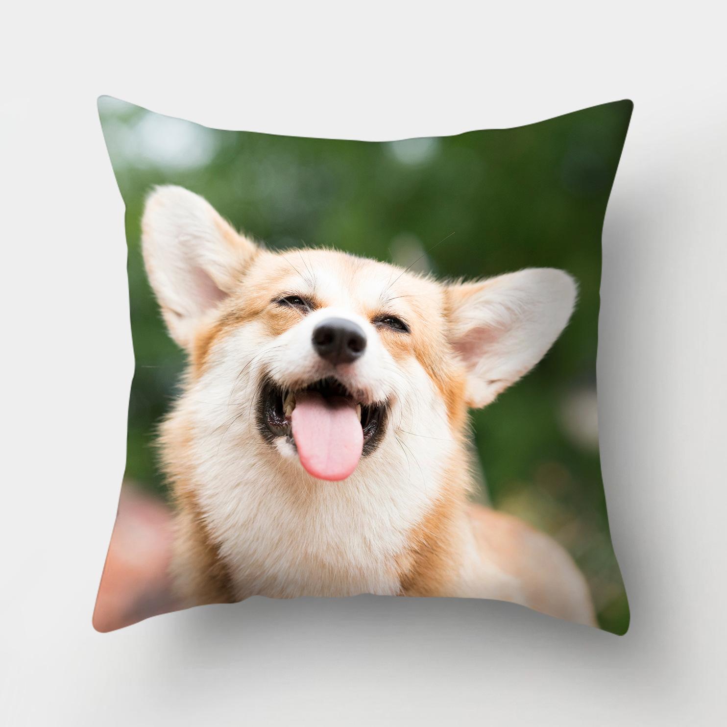 

1 шт., чехол для подушки с рисунком собаки, домашний декор, автомобиль, офисные принадлежности, уличная подушка 40x40cm