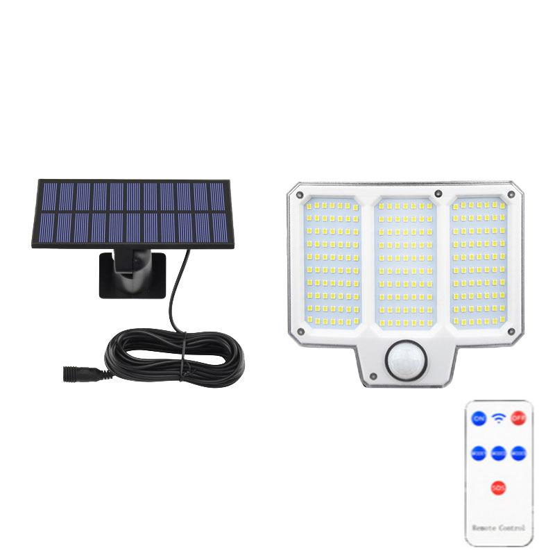 Solar Outdoor Lights 240 LED 3000LM, Motion Sensor Security Lamp with Remote, IP65 Waterproof Solar Flood Light for Garden Yard