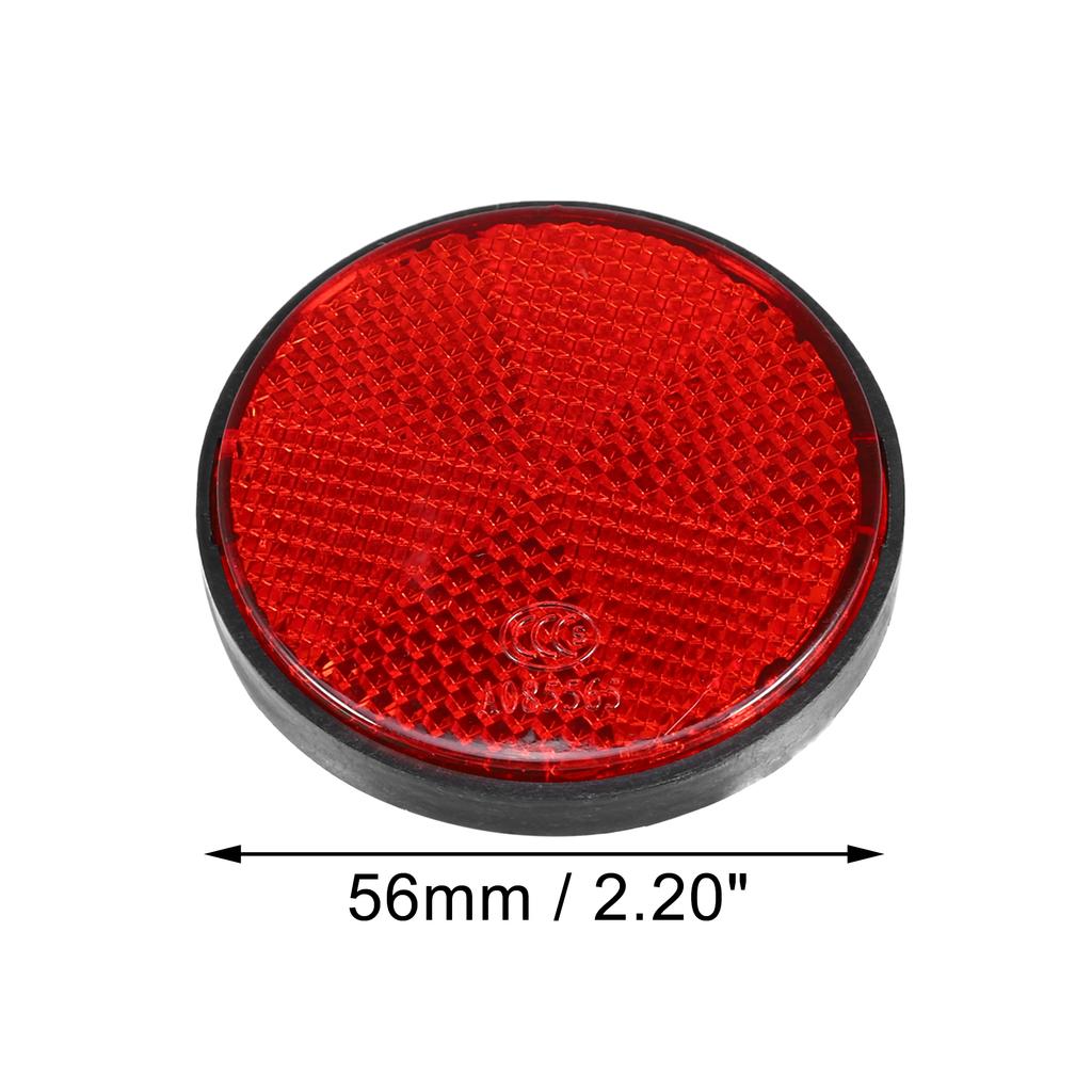 Motoforti 2-8 Sztuk Okrągłe Samoprzylepne Bezpieczeństwa Szprychy Odbijające Samoprzylepny Odbłyśnik do Motocykla Roweru Roweru Średnica 56 mm