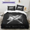 The Witcher Poster  Bedding Quilt Set Quilt Cover Pillowcase Home Decoration Birthday Gift (1 * Duvet Cover + 2 * Pillowcase, Without Core)