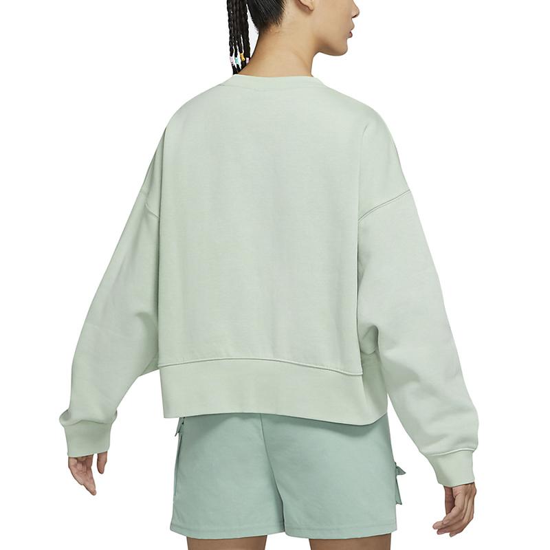 Nike Sportswear Collection Essentials Fleece-Lined Knit Pullover Sweater Women Tops Light-Green DJ7666-017