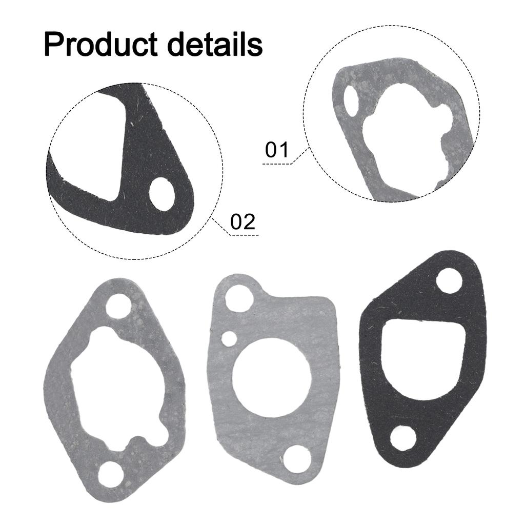 3pcs Carburetor Gasket Made of High Quality Material Repair Replacement Set Spare Parts Maintenance Combination