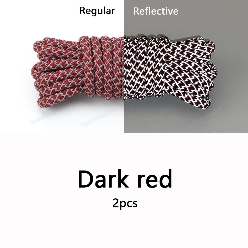 1Pair Reflective Shoelaces Quality Sneakers Shoelaces Round Laces for Shoes Diameter 0.4cm 100/120/140/160cm 1Pair Shoestrings