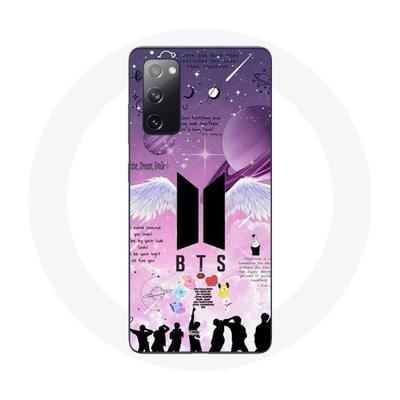 Hoesje voor Samsung Galaxy S20 FE BTS Bangtan Poster Signature Logo Zwart