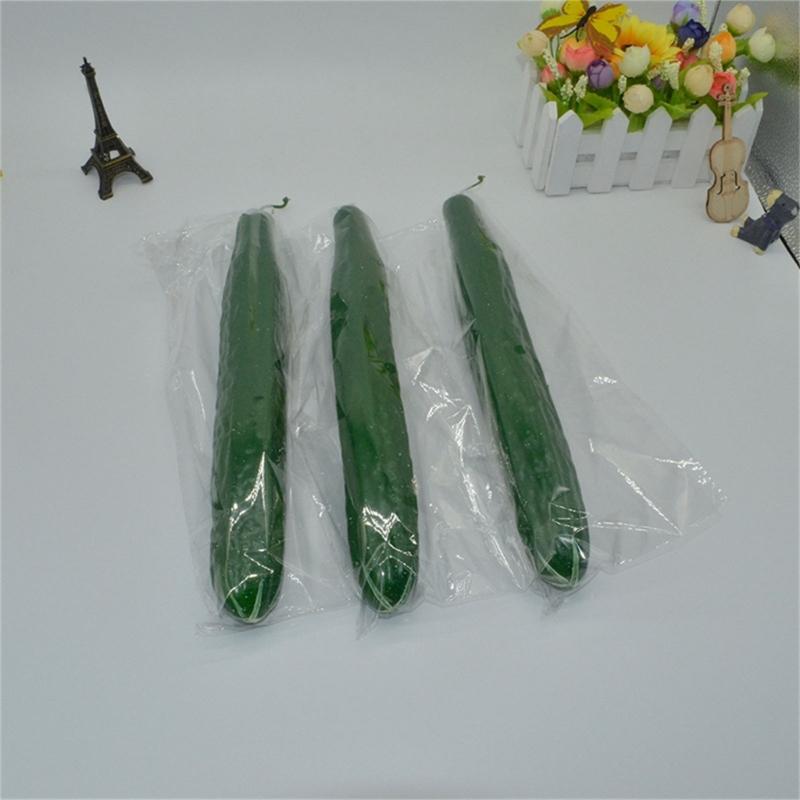 Lifelikes Artificial Cucumbers Simulations Fake Vegetable Photo Props Kitchen Decorations Kids Teaching Toy
