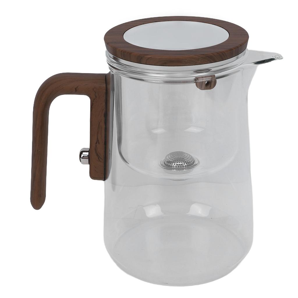 Water Separation Teapot Heatproof Glass Teapot Transparent 800ml Tea Kettle for Home Restaurant