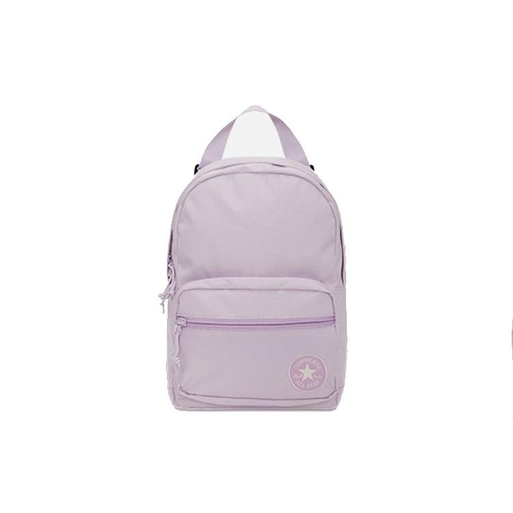 New Converse Polyester Backpack Small Women's Gray Purple 10019902-A13