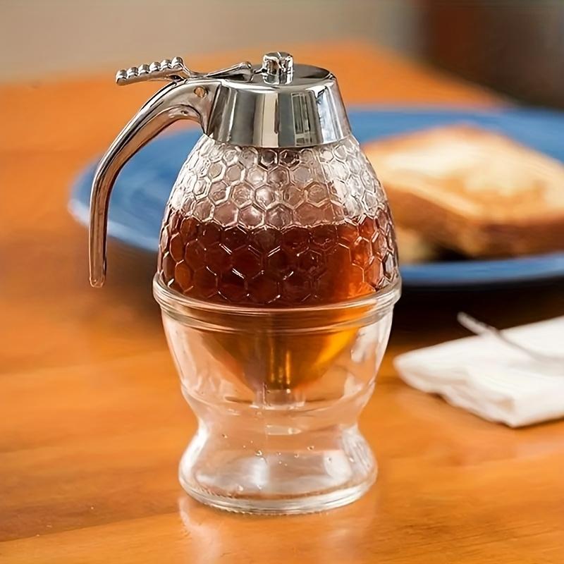 

Honey dispenser with stand - Suitable for syrup Sauces and condiments - Multifunctional Kitchen Gadgets Suitable for olive Water tank