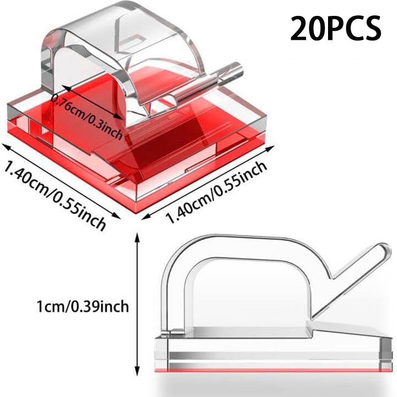 20/50Pcs Cable Clips Self Adhesive Cord Management Black Wire Organizer Clamp Car Wire Accessories