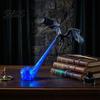 Unique Bookshelf Ornaments Dragon Nook Light 3D Printed Fire-Breathing Fantasy Shelf Decor with Flame Flying Desk Figurine Base Figurine Halloween