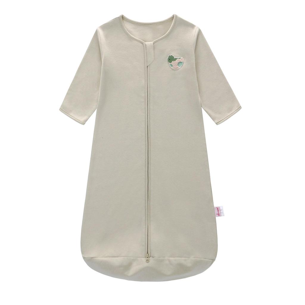 100% Cotton Long Sleeve Baby Sleep Sack – Skin-Friendly & Ultra Soft, 3D Center-Zip Design for 0-3 Years