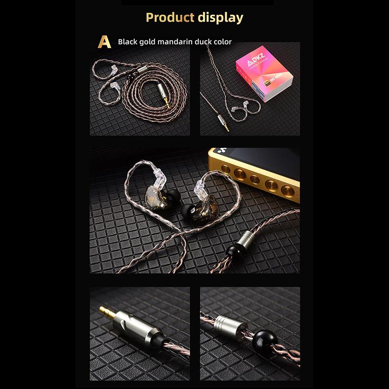 Qkz T1 Earphone Cable 8 Strand Copper Silver-Plated Upgrade Wire 3.5Mm Wired Headphone Cord For Zxn Zxt Ak6 Zs10 Edx Pro Zsr Cca