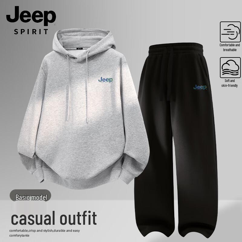 Мужской повседневный зимний комплект: толстовка и брюки JEEP SPIRIT L