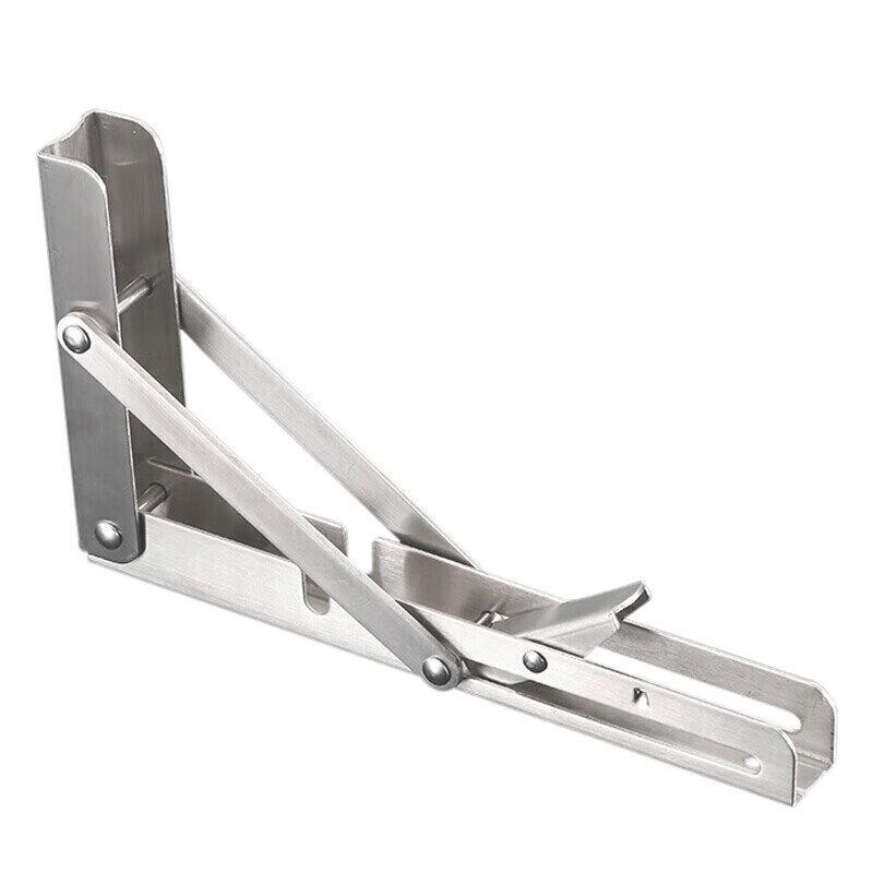 Foldable Stainless Steel Wall Mount Shelf Bracket (Pair)