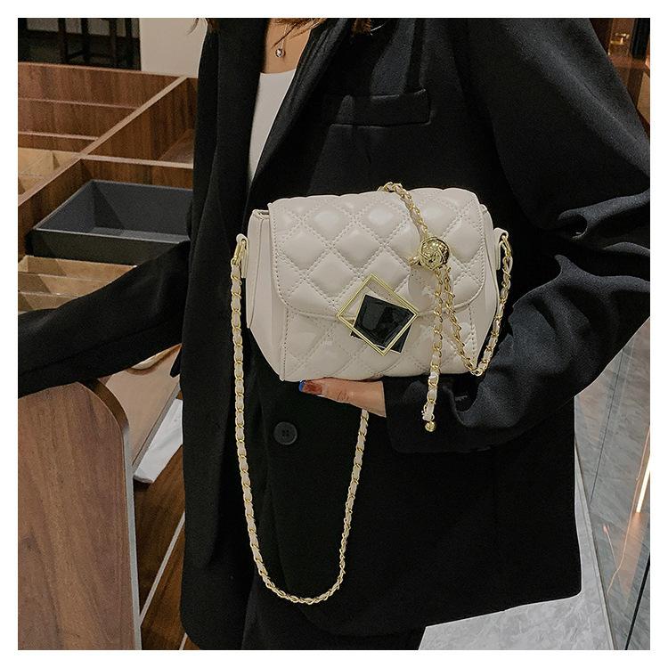 New Small Rhombus Shoulder Bag Fashionable Small Fragrant Small Square Bag Versatile Foreign Style Explosion Multi-layer Oblique Span Women's Bag