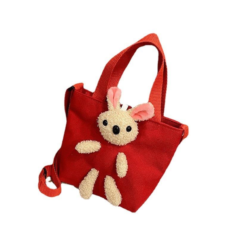 Søt Sommer Ny TikTok Viral Tegneserie Bjørn Lerretspose Jenter Skulderveske Crossbody Veske Trendy