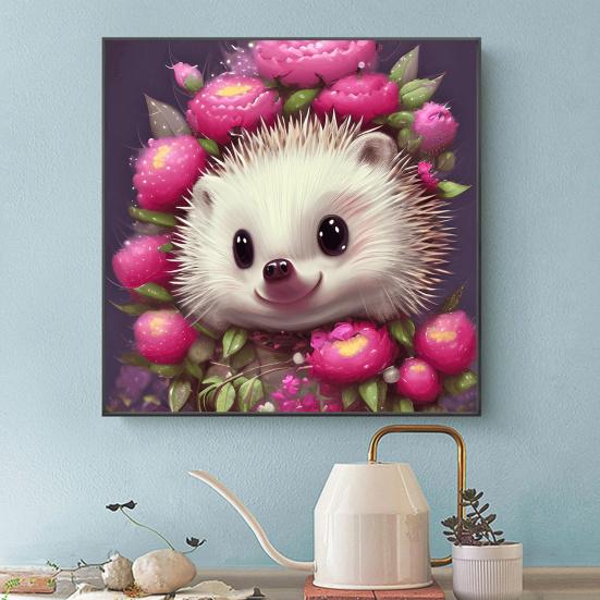 1 sada štrasového kreslení Snadné DIY s lepivým pozadím Obsahuje nástroje Příslušenství Sada 5D malování zvířátek z štrasového kamene