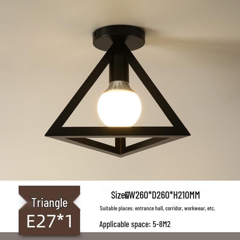 Modern Minimalist Ceiling Light for Foyer, Hallway, Corridor, Balcony, and Bedroom - Wrought Iron Design