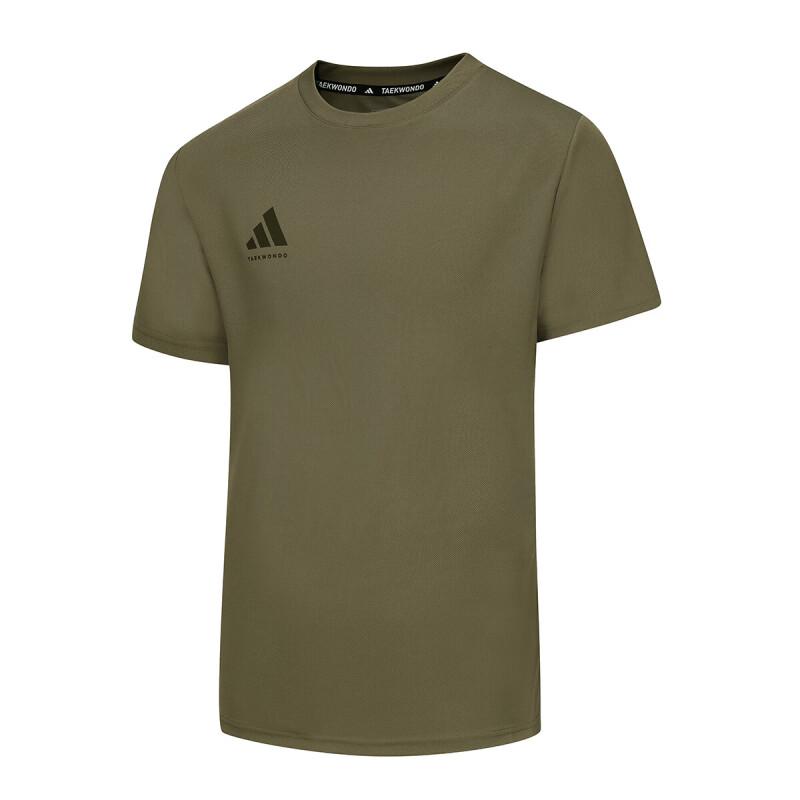 Adidas SS25 Minimalist Breathable Round Neck Short Sleeve T-Shirt Unisex Tops Olive-Green ADICLTS24CTKP-OSSO