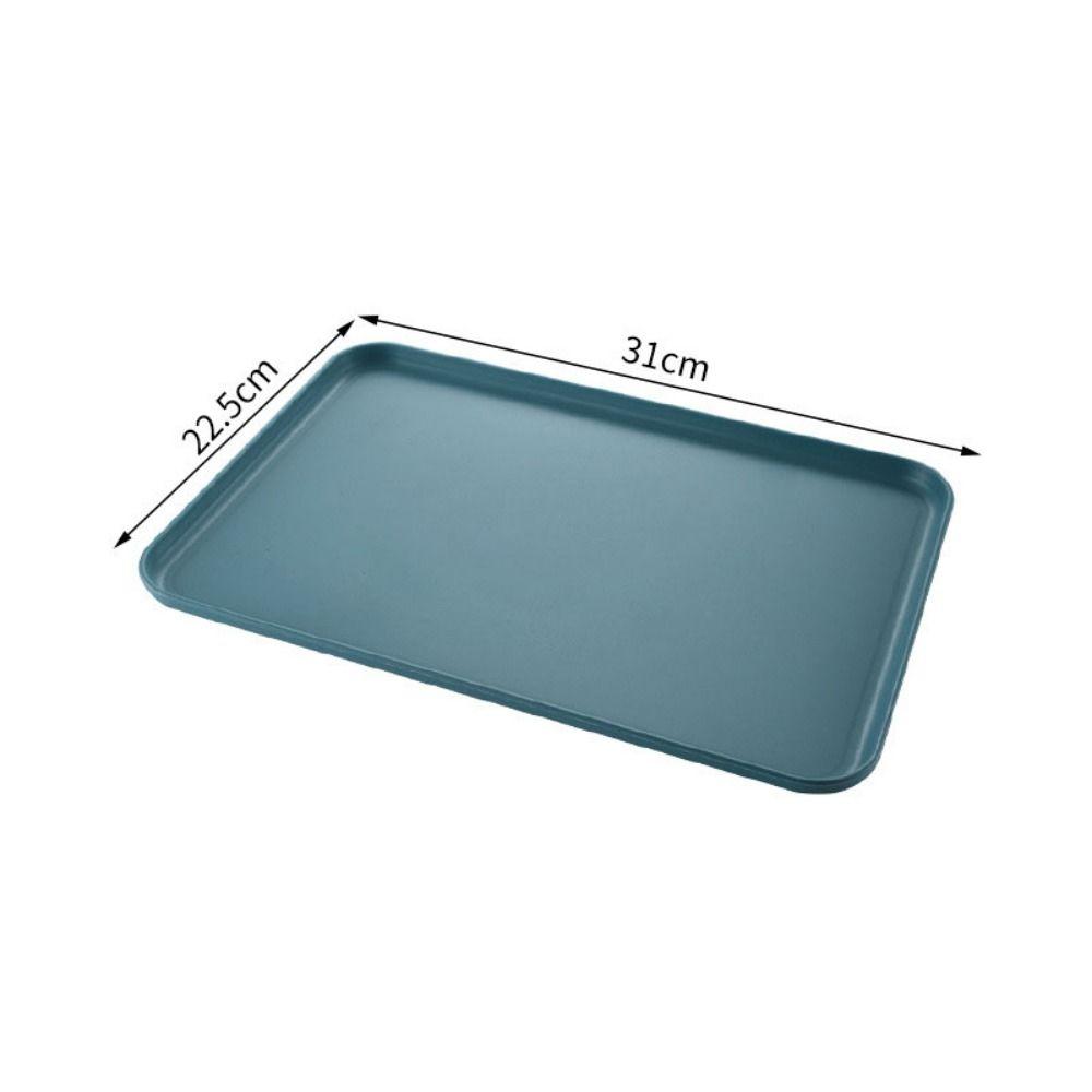 Plastic Wheat Straw Storage Tray Eco-friendly Large Capacity Service Dessert Pallet Exquisite Rectangular Serving Tray Desktop