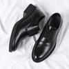 British Pointed-toe Oxford Shoes Lace-up Business Casual Shoes for Men New Male Formal Dress Footwear Solid Color Business Shoes