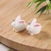 Pack of 5 Cute Rabbit Jewelry Charm Flocking Cartoon Rabbit Pendant Adorable Jewelry Findings for Earrings Keychains