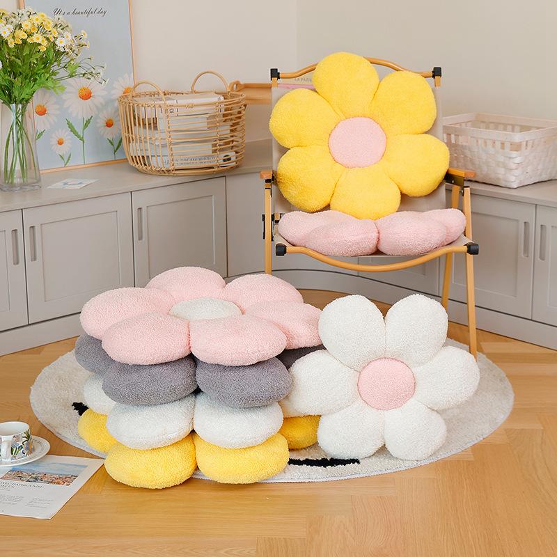 40-60cm Daisy Flower Plush Cushion Colorful Petal Throw Pillow Plush Toy Sofa Cushion Home Decoration Office Nap Headrest Gifts