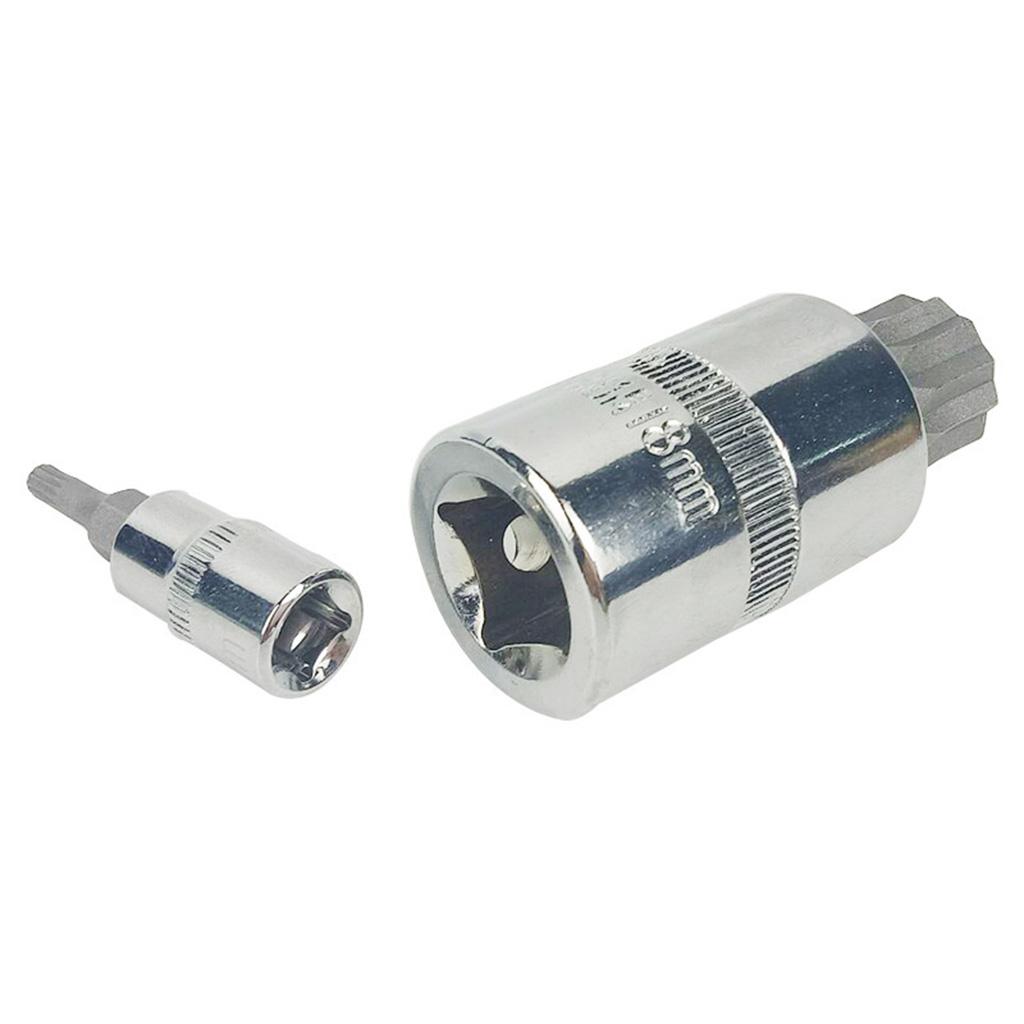 Adattatore per Presa 10 Pezzi XZN a 12 Punte Spline Tripla Square Bit Socket Set Anti-manomissione
