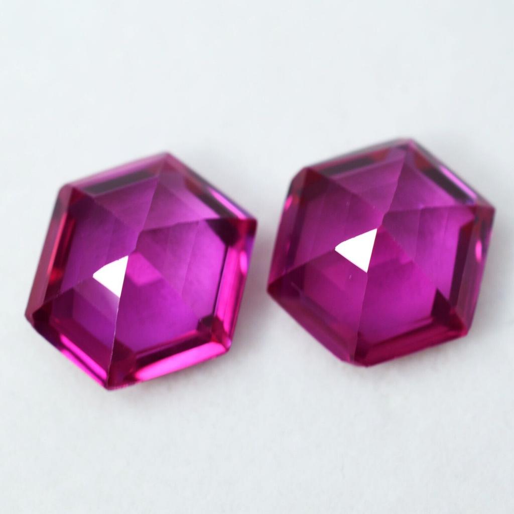 Natural Pink Sapphire Loose Gemstone Fancy Cut 16.32 Ct Pair September Birthstone for Jewelry Making