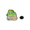 Energetic Cartoon Frog Brooch: Adjustable Waist Cinch, Anti-Exposure Badge, Cute Couple Style Book Bag Decoration.