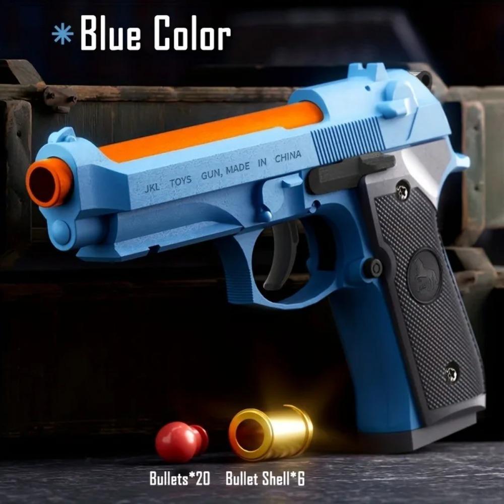 P320 Pistol Gun Soft Bullet Automatic Toy Gun With Blowback Outdoor Sports Shooting Game Christmas Birthday Gift For Kids