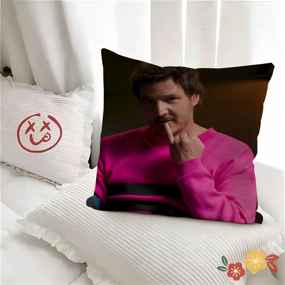 Pc Funny Movie Figure Pedro Pascal Pillow Case Fashion Square Pillowcase Bedroom Sofa Room Ins Decoration Leisure