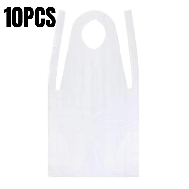 Disposable Apron Clear Plastic Apron Painting Party Kitchen Cooking Housework Picnic DIY Craft Household Cleaning Tools