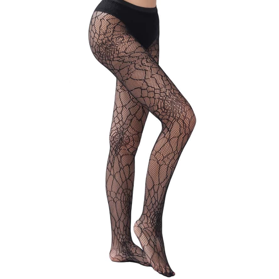 Newfunjoin Open Crotch Hollow Mesh Pantyhose Women Sexy Sheer Oversize Black Fishnets Stockings White Plus Size Lingerie Tights