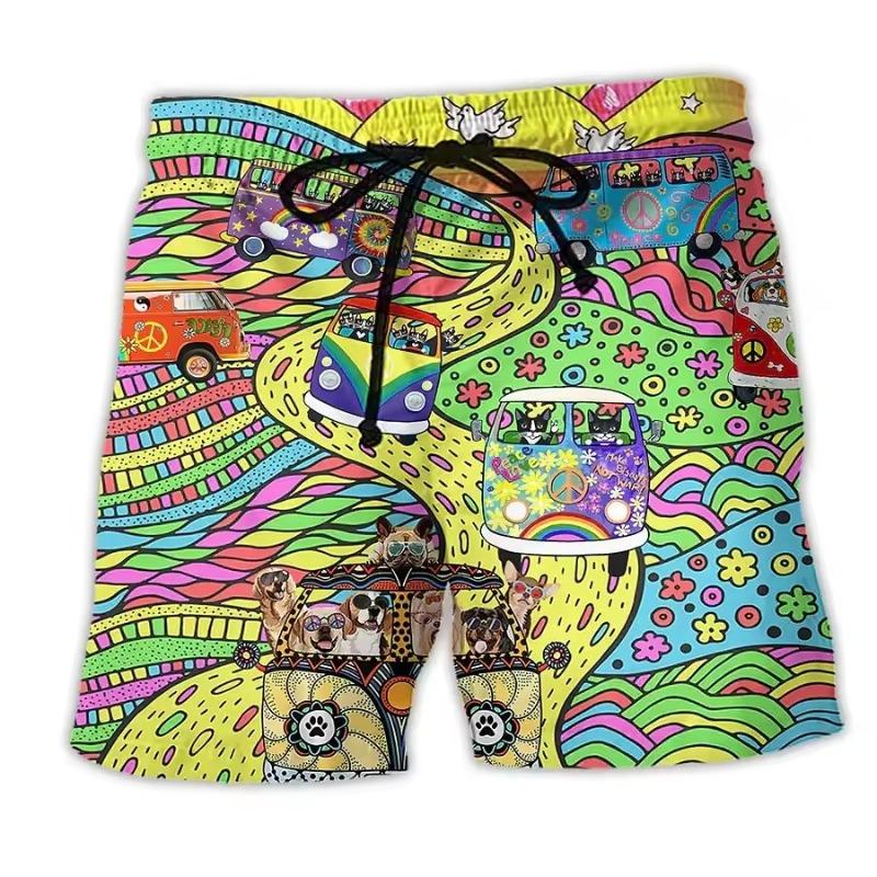 Men's Beach Shorts Skull 3D Printed Summer Surfing Board Shorts Hawaii Shorts Men Women Swim Pants Masculina Briefs Boys