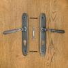 DEVON handle with plate for 72mm insert, STEEL