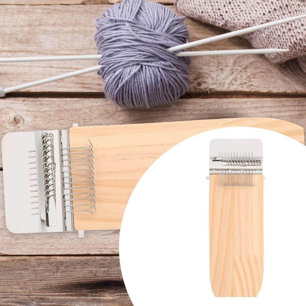 Clothes Mending Wooden Mini Loom Rectangular Quickly Makes Speedweve Darning Loom Portable Mending Loom Fun Weaving