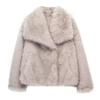 KOSY Faux Fur Hairy Coat Woman Warm Winter Fluffy Coat Women New Plush Jackets for Women Outerwears Luxury Women's Teddy Coats