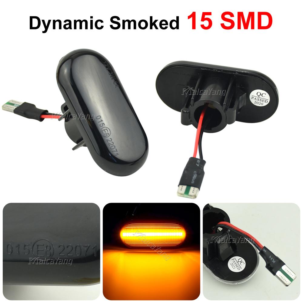 2x For Nissan INTERSTAR Opel MOVANO Renault CLIO Mercedes-benz Smart Dacia Dynamic LED Turn Signal Side Marker Blinker Light