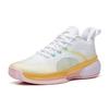 Anta Light Bubble Fabric Abrasion Resistant Breathable Low top Basketball Shoes Men's White Yellow 112221621-1