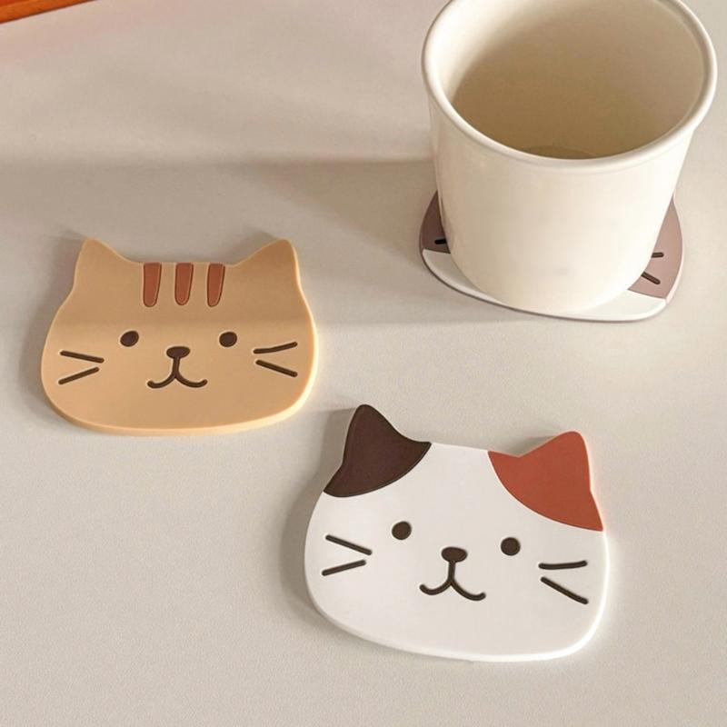 Work Desk Cup Rest Set of 5 with Surfaces Line Design for Dining Table, Tea Corner and Dorm Cup Break Placement During Daily Coffee Use