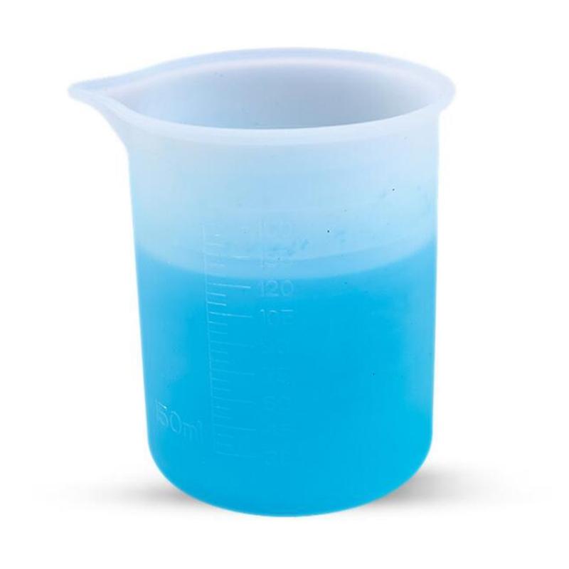 150ml Resin Cup Non-Stick Silicone Cup Silicone Measuring Cup Reusable Mixing Cup with Precise Scale for DIY Jewelry