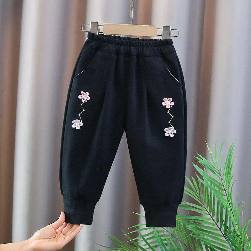 Meisjes dragen kindersportbroeken over de broek casual losse enkelbroeken 80
