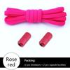 1 Pair Elastic Shoelaces Round Metal Capsules Lock No Tie Shoe Laces For Sneakers Easy To Put On And Off Lazy Shoes Lace Unisex