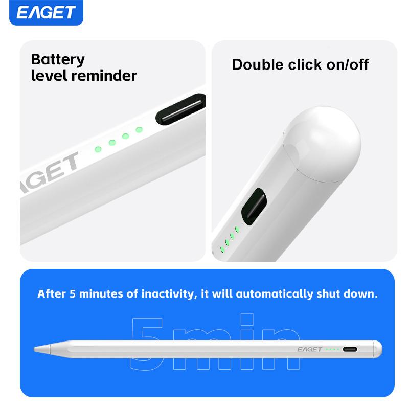 Stylus Pen For 2018-2024 IPad Has Palm Repulsion and Tilt Function 13 Min Quick Charge with iPad 6-10, iPad Pro 12.9 & 11 Inch.