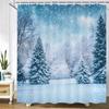 Forest Scenery Shower Curtain Bath Curtain Polyester Fabric Green Misty Printed Bathroom Curtains For Home Decoration Curtain