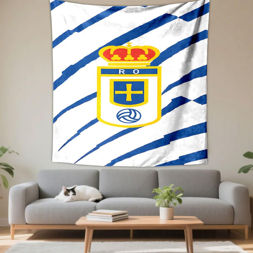 "Blue Stripes with Crown and Shield Design" Patterned Tapestry Decorative Wall Hanging, Home Bedroom Living Room Decor