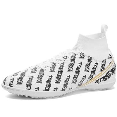 Men/Women's Football Boots Rubber Soft Bottom Short Interior and Outside Artificial Lawns Children Leather Football Sneakers