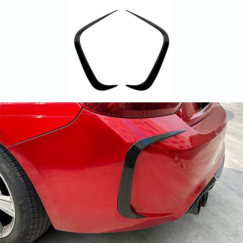 

Carbon fiber Car Rear Bumper Splitter Side Spoiler Air Vent Wind Knife Body Kits For BMW 2 Series M2 F87 2016-2025 Accessories чёрный