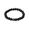 Natural Stone Round Tiger's Eye Beaded Bracelet Elastic Rope Jewelry for Men and Women